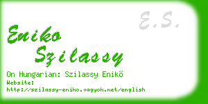 eniko szilassy business card