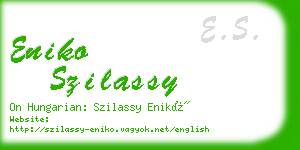 eniko szilassy business card